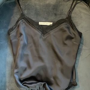 Black Abercrombie Lace Trim Bodysuit